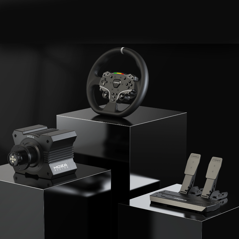 MOZA Racing DD R5 Direct Drive Racing Steering Wheel Set – 5 Nm Torque Bundle Set