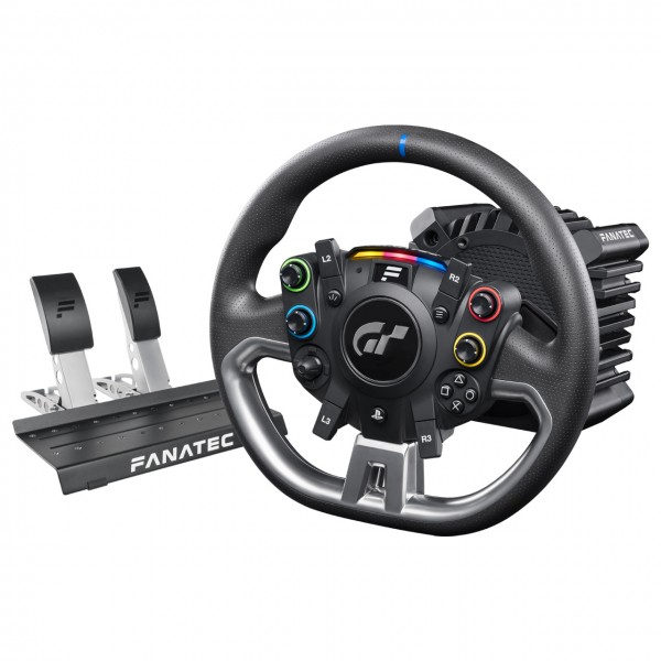 Fanatec Gran Turismo DD Pro Premium Bundle – Direct Drive Steering Wheel Set Compatible with PC / PS / Xbox