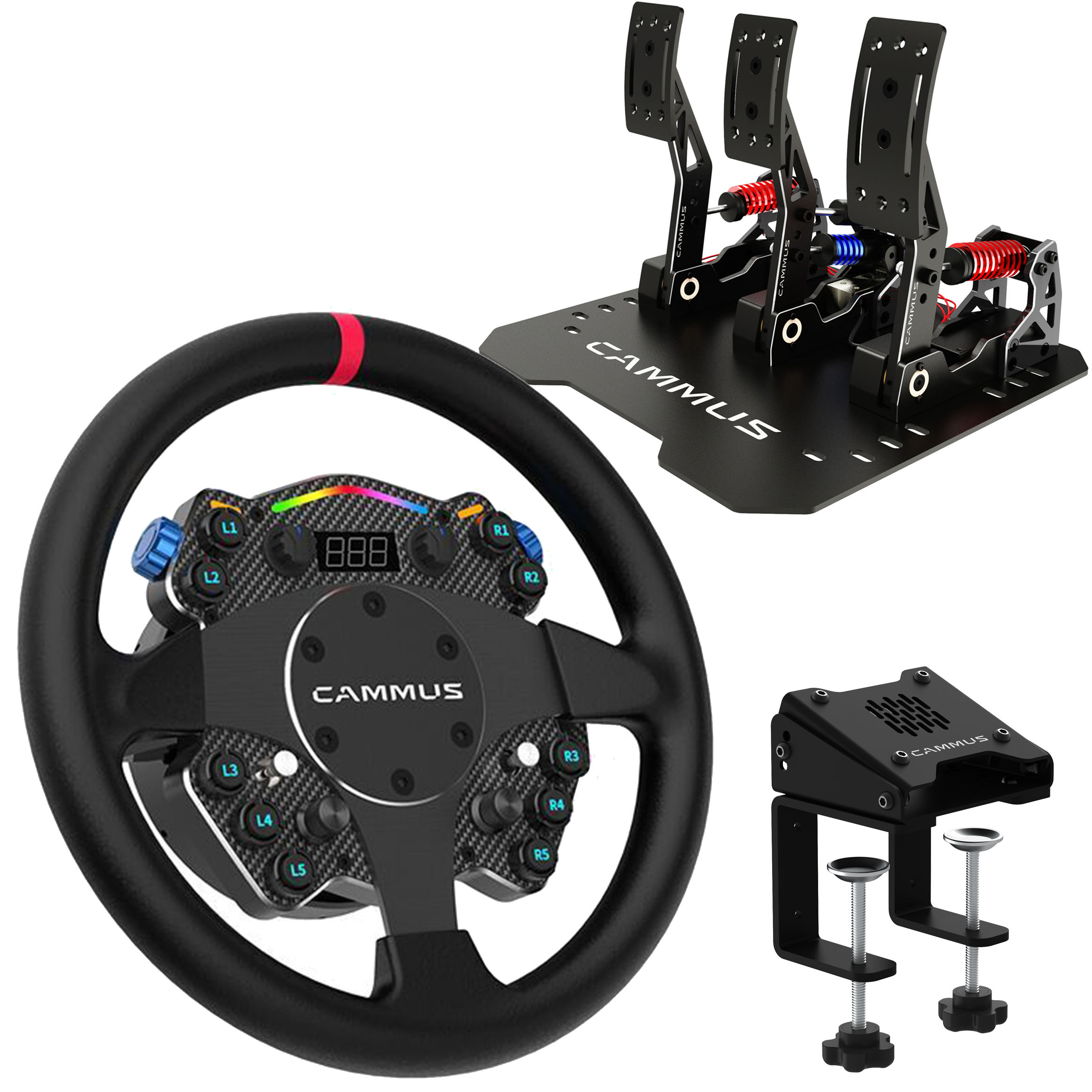 Cammus C12 Direct Drive Steering Wheel Set + LC100 Pedal Set